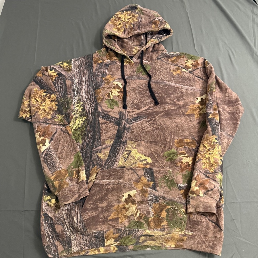 Custom Camo By Thunder Sportswear Pullover Hoodie Mens 2XL Camo Hunting‎ Timber